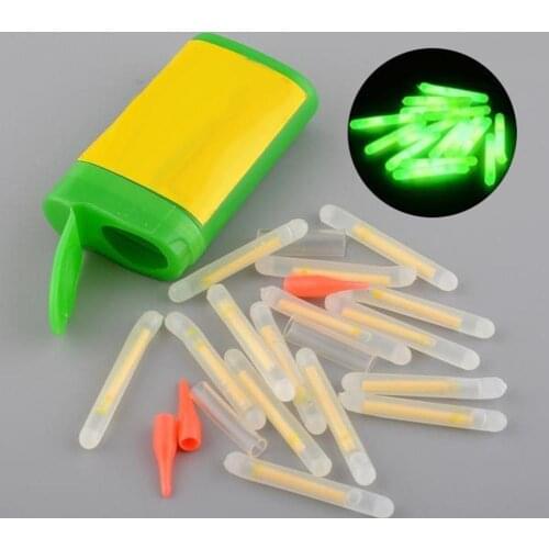 15Pcs Mini Luminous Float Rod Glow in the Dark Fishing Light Stick Tackle Tool