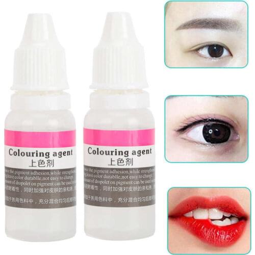 2pcs Tattoo Correction Serum Painless Pigment Fading Agent Eyebrow Lip Microblading Color Lock Liquid Serum Tattoo Remover Tools