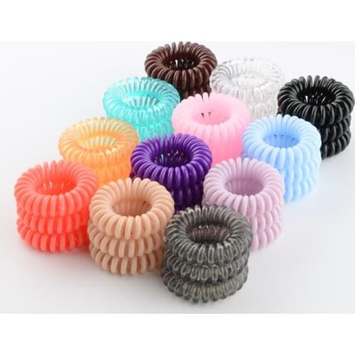 3.5cm Fashion Cute Candy Color telephone line hair gum styling tools High quality headwear Elastic hair bands