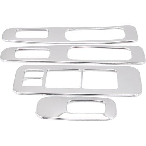 4pcs/set ABS Chrome trim interior armrest decoration trim cover ring For Nissan Qashqai 2011 2012 2013 2014