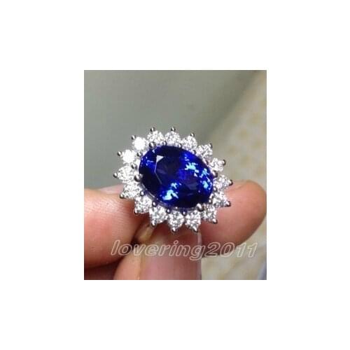 Free shipping P&P *******Brand Deluxe Ladys Blue white Filled royal Ring Size