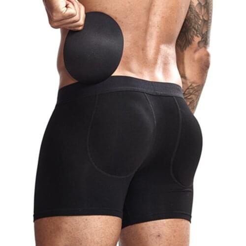 Mens Shaper Instant Butt Booster Enhancing Padded Lifting Boxers Butt Lifter Shapewear Boxer Enhancing Underwear Tummy Control