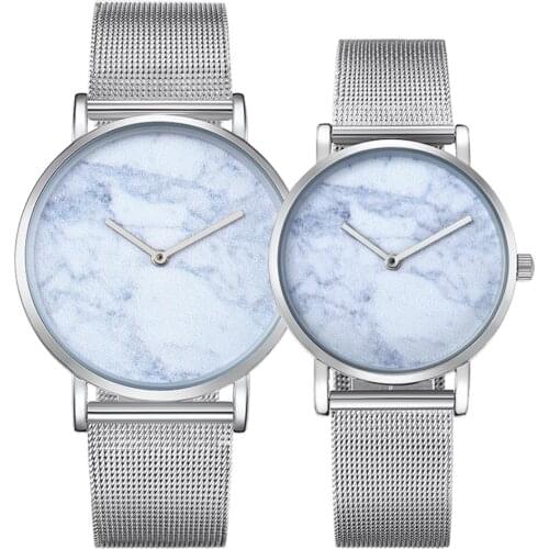 CAGARNY Luxury Brand Men Watch Mesh Steel Strap Fashion Quartz Watches High Quality Silver Lover Wristwatches Ultra Watchband