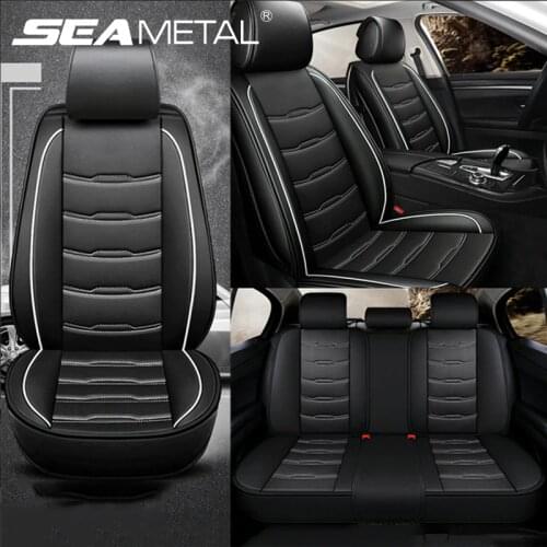Universal Car Seat Covers Four Seasons Leather Auto Seat Protector Fit Most Car Front Rear Seat Cushion Car Accessories Interior