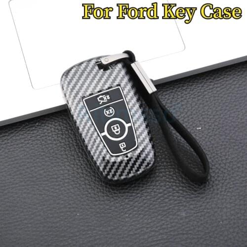 Carbon ABS Car Key Cover Case for Ford Fusion Mustang Explorer EcoSport Edge S-MAX Ranger Lincoln Mondeo F150 F250 F350