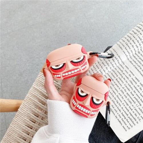 Anime Attack on Titan EarPods Case for AirPods1 2 Airpod Pro Wireless bluetooth-compatible Earphone Protective Cover Accessories