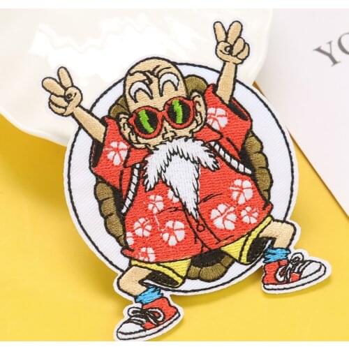 Turtle Fairy Cartoon Embroidery Patch Personality Funny Clothing Iron on Cloth Stickers Decorative Bags Hat Patch Applique