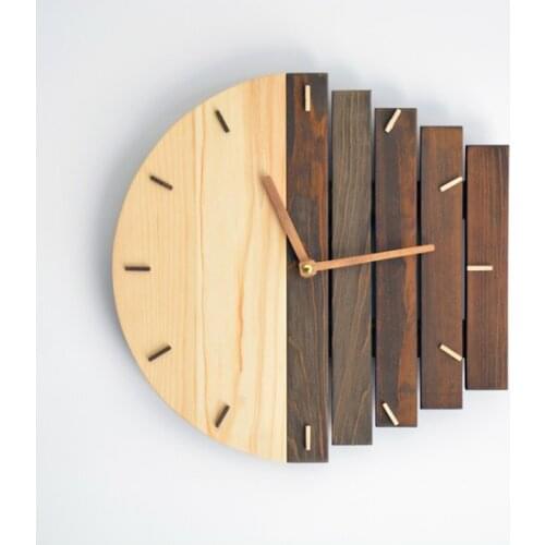 Katre Wood Geometric Wall clock Handmade Wall clock