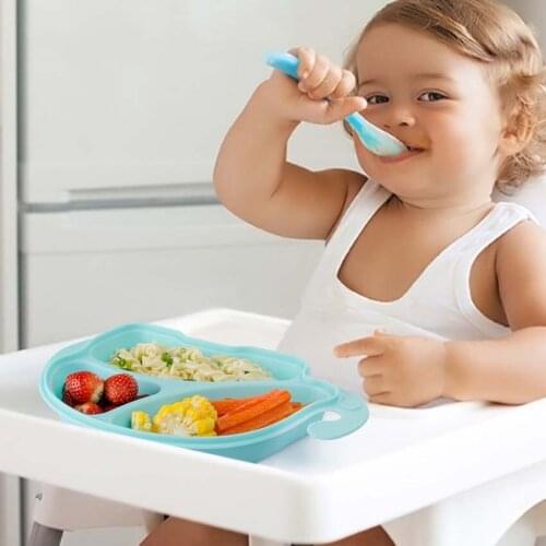Childrens Tableware Baby Elephant Bowl Dinnerware Sets Baby Training Dish Tray Plate with Cover