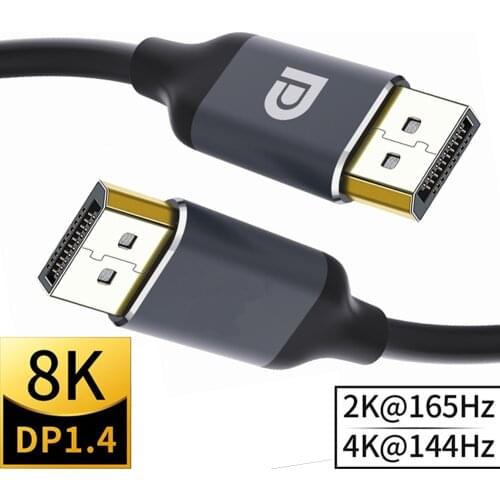 DP Cable 8K DisplayPort 1.4 Cable HDR 165Hz 60Hz Display Port Adapter For Video PC Laptop TV DP 1.4 Display Port 1.4 Cable