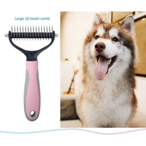New Double Sided Pet Fur Hair Removal Comb Knot Cutter Dog Grooming Shedding Tools Pet Cat Hair Removal Comb Brush Pet Products