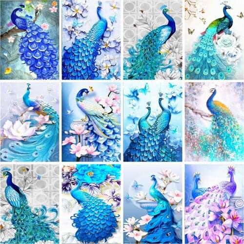 Evershine 5D Diamond Painting Peacock Cross Stitch Animal Diamond Embroidery Sale Mosaic Rhinestone Pictures Home Decor Art