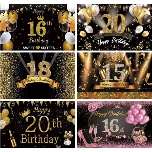 15 16 18 20 21 Sweet Bithday Party Decro Glitters Light Bokeh Photo Backdrops Photography Backgrounds Photophone Photozone Props
