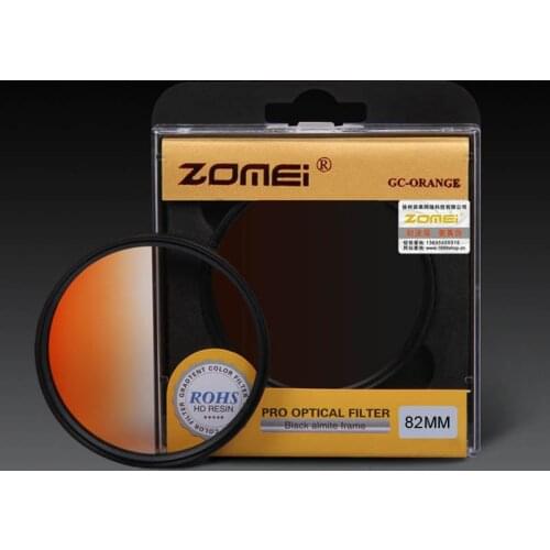 New Zomei 82mm Professional Optical Gradient Filter Graduated Orange GC Filter for Canon Nikon Sony Hoya DSLR 82 mm Camera Lens