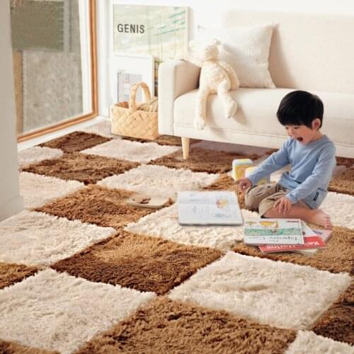 Quality Rugs Plush Spliced Carpets Children Tatami Mats DIY for Living Room Decor Spring Solid Color Comfortable 8 Sizes