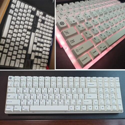 G32B PBT 137 Key Cherry Profile DYE-Sub Japanese Keycap Minimalist Theme Keyboard