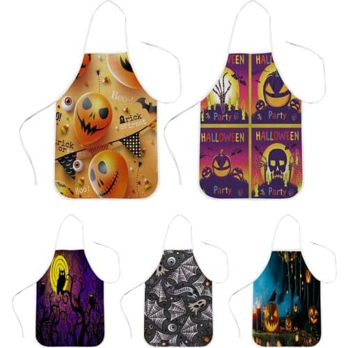 CLOOCL Horror Imp Halloween Party Kitchen Apron for Woman Sleeveless Polyester Aprons Cooking Home Cleaning Tools Drop Shipping