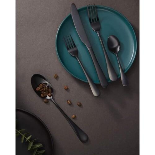 5 pcs Home Kitchen Spoon Fork Kinfe Sets Matte Silverware Set Stainless Steel kitchen Utensil Flatware Set Useful