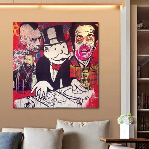 Canvas Posters ALEC Monopolies Classic Street Artisc Prints Wall Art Oil Painting Decorative Picture Modern Kids Room Home Decor