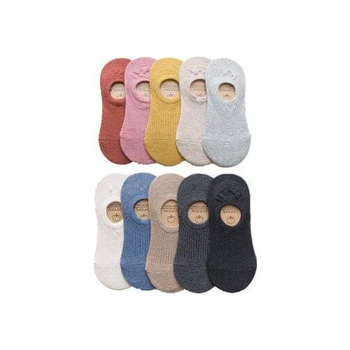 Explosion models solid color socks female spring and summer thin section vertical boat socks Europe, Japan and South Korea Women