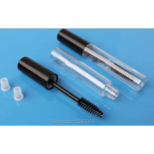 10ML 50pcs/lot Clear Empty Cosmetic Mascara Tube, DIY Plastic Eyelash Growth Liquid Bottle, Cosmetic Eyelash Cream Container
