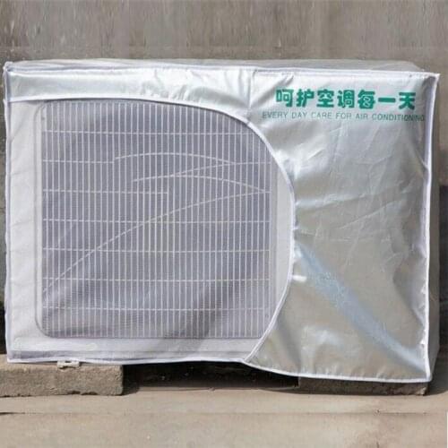 Outdoor Air Conditioner Dust Cover Silver Waterproof Outer Polyester Anti-Snow Anti-Dust Cleaning Rainproof Cover AGL003