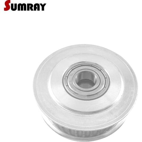 SUMRAY Idler Pulley 3M 36T Tooth Belt Idler Pulley with teeth Bore 5/6/8/10/12/15mm Width 11/16mm Synchronous Wheel Pulley