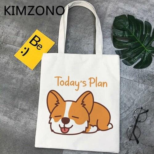 Corgi shopping bag eco shopper bolsa handbag shopping bag sac cabas reciclaje jute woven custom