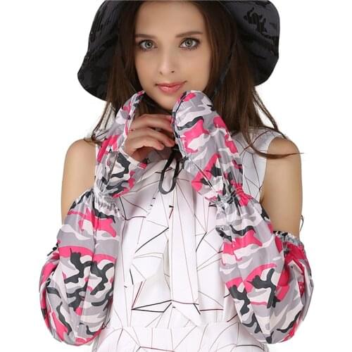 Polyester Light And Thin Fabric Sunscreen Sleeve of Summer Unisex Ultraviolet-proof Oversleeve Camouflage and Solid