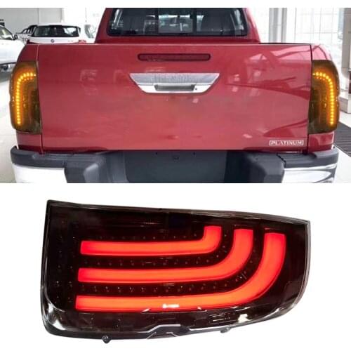 1 Set For Toyota Hilux Revo 2015 2016 2017 2018 2019 LED Taillight Red Rear Tail Light Brake Lamp brake light warning lamp