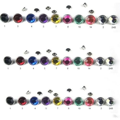 Jet Black Loose Acrylic Rhinestone Rivets For Garments