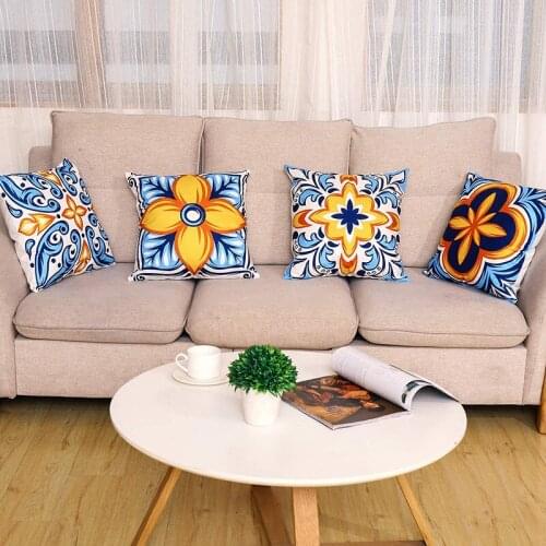 45X45cm Twill Waterproof Pillow Case Geometric Throw Pillow Covers Modern Cushion Cover for Couch Patio Tent Sofa Balcony Decor