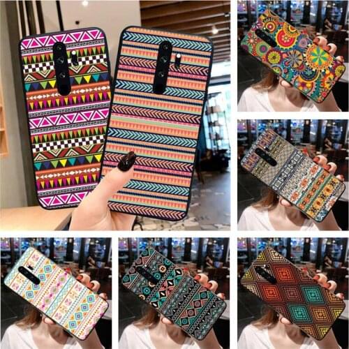 Indian Style Pattern Bright Tribal Phone Case for Redmi 9A 8A 7 6 6A Note 10 9 8 8T Pro Max Redmi 9 K20 K30 Pro