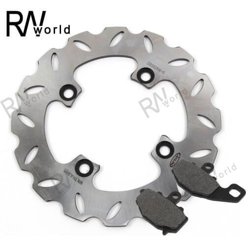 1 Set Motorcycle CNC Rear Brake Discs Rotors & Organic Brake Pads For KAWASAK Z750 Z 750 2004-2005/ Z750S Z 750S 2005-2006 New