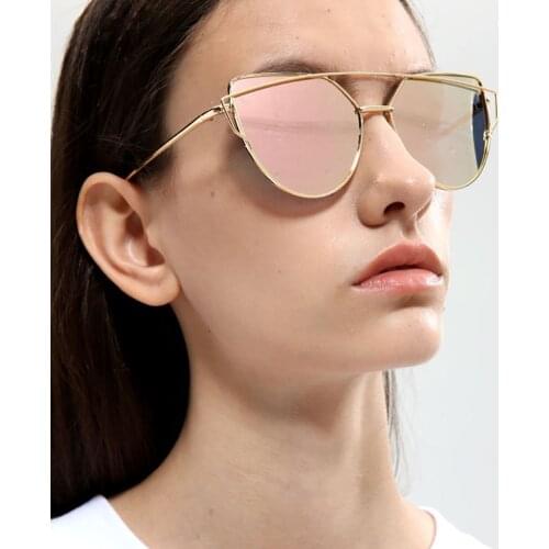 Mirror Sunglasses For Women Retro Glasses Womens Sun Solar glasses Metal Points Polit Sun Glasses Lunettes femme oculos UV400