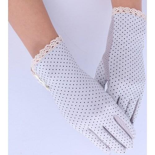 Women Sun Protection Glove New Fashion Spring Autumn Women Mittens Driving Slip-resistant Sunscreen Golves For Lady Girls