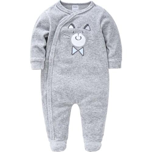 2021 Winter Bebe Fille Newborn Baby Romper Onesies Velvet Warm Jumpsuit Baby Girls Clothing Toddler Clothing Roupa De Bebes