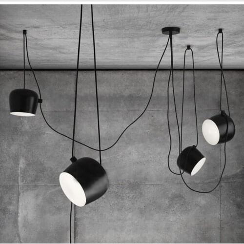 1/2/3/4/heads small drum led pendant lamp Restaurant modern clothing store window pendant light creative led indoor lighting