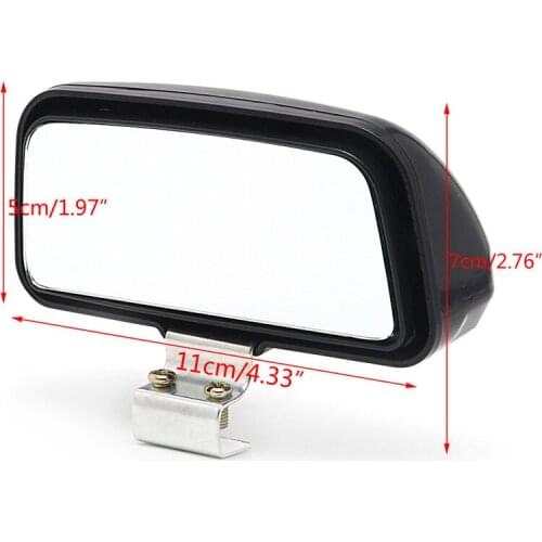 1 Pc Car Unversal Adjustable Wide Angle Mirror Rear View Blind Spot 11x7cm