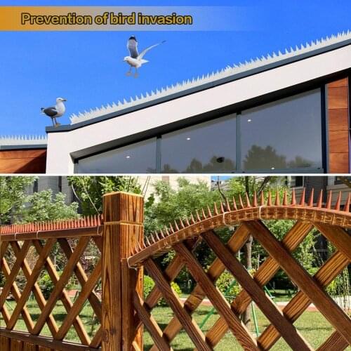10Pcs Fence Wall Spikes Cat Animal Repeller Plastic Anti Theft Deterrant For Garden Fences Invader Bird Spikes Dog Repeller