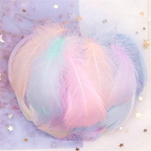 100pcs 5-10cm Natural Goose Feathers DIY Balloons & Accessories Transparent Balls OrnamentsWedding Jewelry Christmas Decorations