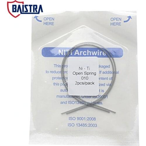 2pcs/Bag Dental Orthodontic Niti Open Spring Elastic Coil Springs 0.010*180mm 0.012*180mm