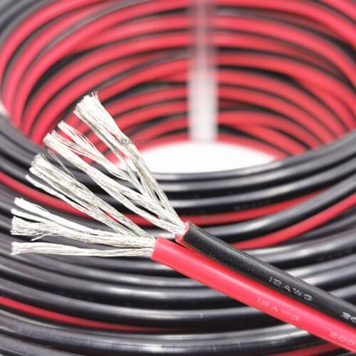 2pin Extension Cable Wire Cord 20awg Silicone Electrical Wire Cables 2 Conductor Parallel Wire line Soft copper wire