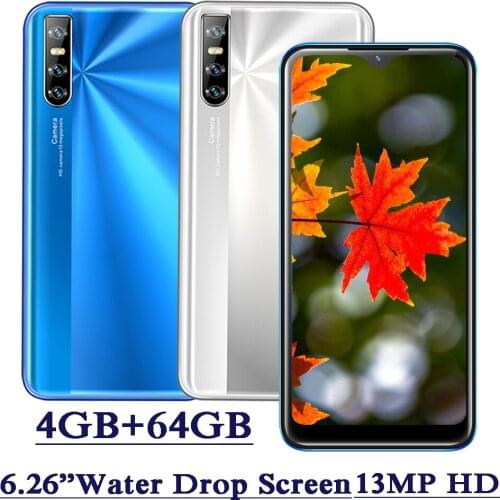 64G ROM 4G RAM Smartphones M2 Pro Quad Core 13MP Face ID 6.26 Inch Water Drop Screen Unlocked Celulares Android Mobile Phone