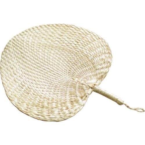 Promotion! Cool Baby Mosquito Repellent Fan Summer Manual Straw Hand Fans Palm Leaf