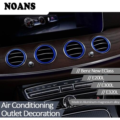 Aluminum Car Styling Central Console Dashboard Air Condition Outlet Frame Rings AMG Stickers For Mercedes Benz W213