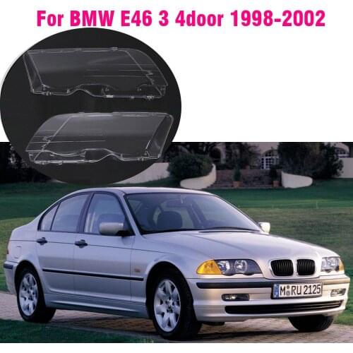 Car Front Headlight Lens Cover halogen For BMW E46 3 318i 320i 323i 325i 330I glass Auto Lampshade transparent