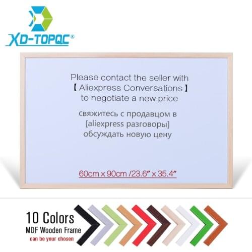 60*90cm Whiteboard Pine Wood Frame White Boards Message Board Dry Eraser Easily WriteOffice Supplier with Free Accessories
