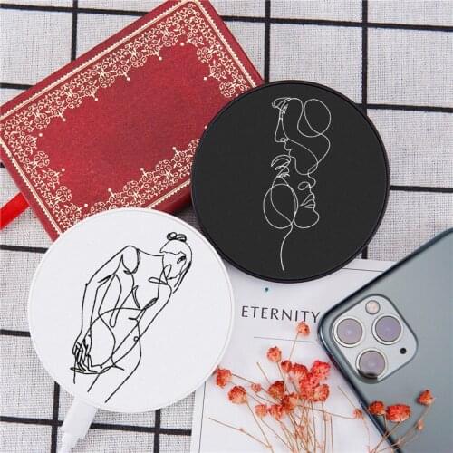 Abstract Geometric Line Body Wireless Charger for Iphone/Airpods Wireless Charger Portable Charger for Huawei/Sumsung for Xiaomi