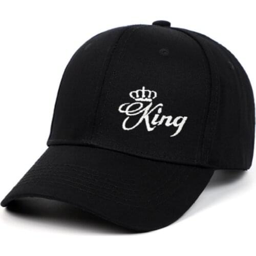 King baseball cap hip hop embroidered Queen snapback hat fashion cotton crown dad hat bone drop shipping